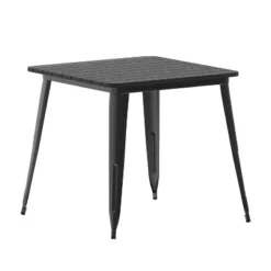 Flash Furniture Declan Commercial Grade Indoor/Outdoor Dining Table, 31.5" Square All Weather Poly Resin Top With Steel Base -Flash Furniture Shop GUEST 61c04cbc 1bc2 4aeb 8f7b cee7c4ab787b