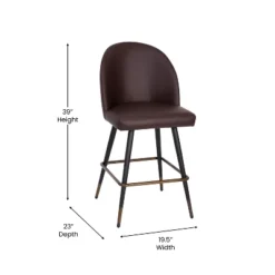 Flash Furniture Lyla Set Of 2 Commercial Modern Armless Counter Stools With Contoured Backrests, Steel Frames And Footrests-Set Of 2 -Flash Furniture Shop GUEST 62437e9c a939 4cde 9f23 ea6445d28ca5