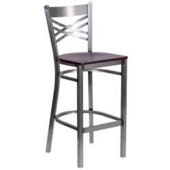 Flash Furniture Clear Coated ''X'' Back Metal Restaurant Barstool -Flash Furniture Shop GUEST 62b2b2cd 39f8 4dee 9054 f7d9fda59501