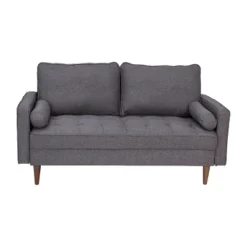 Flash Furniture Hudson Mid-Century Modern Loveseat Sofa With Tufted Upholstery & Solid Wood Legs -Flash Furniture Shop GUEST 63c55fe2 f129 41f3 b8ae 0db46bc06295