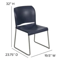 Flash Furniture HERCULES Series 880 Lb. Capacity Navy Full Back Contoured Stack Chair With Gray Powder Coated Sled Base -Flash Furniture Shop GUEST 64bfdec9 20ae 492c 8393 8e73fa3bd96b