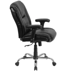 Flash Furniture HERCULES Series Big & Tall 400 Lb. Rated Black LeatherSoft Ergonomic Task Office Chair With Chrome Base And Adjustable Arms -Flash Furniture Shop GUEST 6564aeb1 455a 4272 afa7 965974de219e