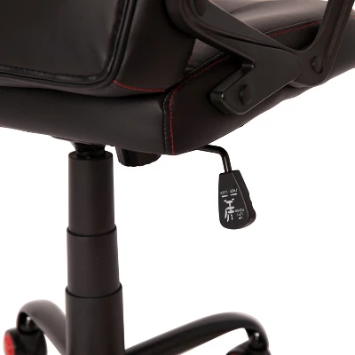 Flash Furniture Ergonomic Office Computer Chair - Adjustable Black And Red Designer Gaming Chair - 360° Swivel - Red Dual Wheel Casters 10 Flash Furniture Ergonomic Office Computer Chair - Adjustable Black And Red Designer Gaming Chair - 360° Swivel - Red Dual Wheel Casters - Image 10