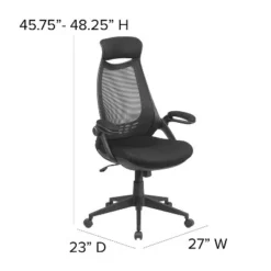 Flash Furniture Ivan High Back Black Mesh Executive Swivel Office Chair With Flip-Up Arms -Flash Furniture Shop GUEST 661d1d53 8a2a 4299 b9e9 f04b63999feb