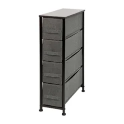 Flash Furniture 4 Drawer Slim Wood Top Cast Iron Frame Vertical Storage Dresser With Easy Pull Fabric Drawers -Flash Furniture Shop GUEST 667ebc45 9181 45bc 86ad fd19d29a809b