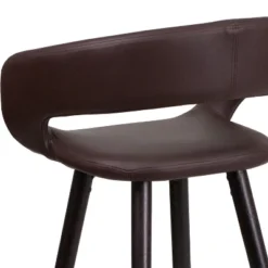 Flash Furniture Brynn Series 29'' High Contemporary Vinyl Rounded Back Barstool With Cappuccino Wood Frame -Flash Furniture Shop GUEST 66f8da32 b0ac 4829 97a9 3e5b5305d1e5