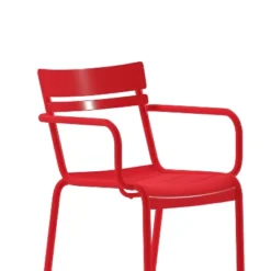 Flash Furniture Nash Commercial Grade Steel Indoor-Outdoor Stackable Chair With 2 Slats And Arms, Set Of 4 -Flash Furniture Shop GUEST 67495cd9 0fa0 44c9 8495 9cf094da67d0 2