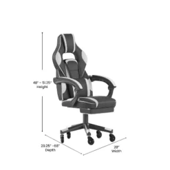 Flash Furniture X40 Gaming Chair Racing Computer Chair With Fully Reclining Back/Arms And Transparent Roller Wheels, Slide-Out Footrest -Flash Furniture Shop GUEST 67e7c496 e5e9 4a67 bd0e 391407762d0f