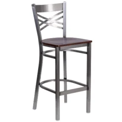 Flash Furniture Clear Coated ''X'' Back Metal Restaurant Barstool -Flash Furniture Shop GUEST 680d1039 b84c 45ee 8695 0a181925dfa8