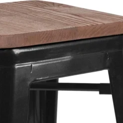 Flash Furniture 30" High Backless Metal Barstool With Square Wood Seat -Flash Furniture Shop GUEST 69304c09 1e46 4f60 a6ad f39e59b94e7f