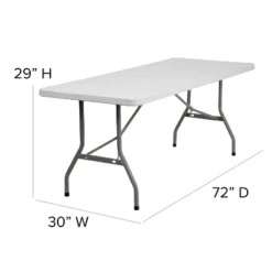 Flash Furniture 6-Foot Granite White Plastic Folding Table -Flash Furniture Shop GUEST 69bca7c5 df85 4aa8 8210 af71512fcd42