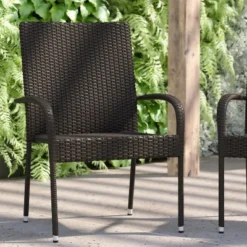 Flash Furniture Maxim Indoor/Outdoor Wicker Dining Chairs With Fade & Weather-Resistant Steel Frames For Patio And Deck 15 Flash Furniture Maxim Indoor/Outdoor Wicker Dining Chairs With Fade & Weather-Resistant Steel Frames For Patio And Deck -Flash Furniture Shop GUEST 6b74b954 1117 4aa7 b449 4c1776877b2a