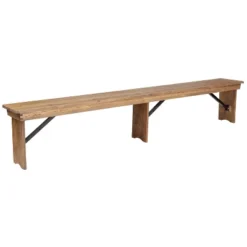 Flash Furniture HERCULES Series 8' X 12'' Solid Pine Folding Farm Bench With 3 Legs -Flash Furniture Shop GUEST 6bfebc4c 92ed 4e58 b81e c6ad46a9b7bb