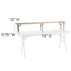 Flash Furniture 72'' X 12'' X 12'' Birchwood Bar Top Riser With Silver Legs -Flash Furniture Shop GUEST 6d1fde3b 7812 470e b09c 02e9d6f58883