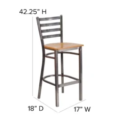 Flash Furniture Clear Coated Ladder Back Metal Restaurant Barstool -Flash Furniture Shop GUEST 6d387875 9476 4c0b 93b7 83cd5151d648