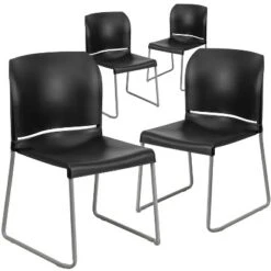 Flash Furniture 4 Pack HERCULES Series 880 Lb. Capacity Full Back Contoured Stack Chair With Powder Coated Sled Base -Flash Furniture Shop GUEST 6d7f1e1a cb70 4ff9 a927 9ea4400fd728