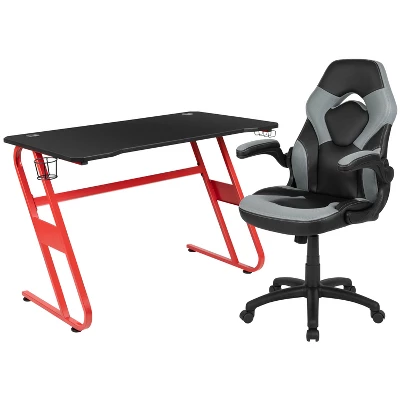 Flash Furniture Gaming Desk And Racing Chair Set With Cup Holder And Headphone Hook 13 Flash Furniture Gaming Desk And Racing Chair Set With Cup Holder And Headphone Hook - Image 13