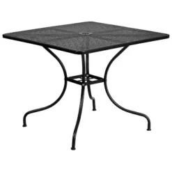 Flash Furniture Oia Commercial Grade 35.5" Square Indoor-Outdoor Steel Patio Table With Umbrella Hole -Flash Furniture Shop GUEST 6e4085d8 7588 4c56 b2cc 3bdcf22cb887