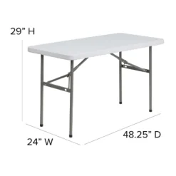 Flash Furniture Elon 4-Foot Granite White Plastic Folding Table - Set Of 5 -Flash Furniture Shop GUEST 6e7af00b 5896 448f a941 2b2903dd8ee3