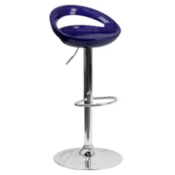Flash Furniture Contemporary Plastic Adjustable Height Barstool With Rounded Cutout Back And Chrome Base -Flash Furniture Shop GUEST 6f63ef9e 3889 4b0b 8f78 7ddc62f5ce83