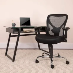 HERCULES Series 400 Lb. Capacity Big & Tall Swivel Task Chair Black Mesh - Flash Furniture -Flash Furniture Shop GUEST 6ff203a2 0df3 458e adee 223b7feb92a7