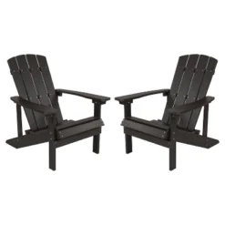 Flash Furniture Set Of 2 Charlestown All-Weather Poly Resin Wood Adirondack Chairs -Flash Furniture Shop GUEST 70dd4901 9a32 485c b91b a1961a623c43