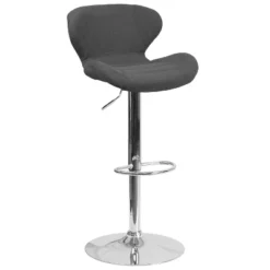 Flash Furniture Contemporary Adjustable Height Barstool With Curved Back And Chrome Base -Flash Furniture Shop GUEST 7139a3e6 634f 4c9d b0d4 0f856d1b00ba