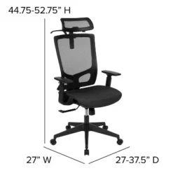 Flash Furniture Ergonomic Black Mesh Office Chair-Synchro-Tilt, Pivot Headrest, Adjustable Arms 15 Flash Furniture Ergonomic Black Mesh Office Chair-Synchro-Tilt, Pivot Headrest, Adjustable Arms -Flash Furniture Shop GUEST 72321c2e b058 497f 883e 582098564446