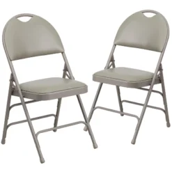 Flash Furniture 2 Pack HERCULES Series Extra Large Ultra-Premium Triple Braced Metal Folding Chair With Easy-Carry Handle -Flash Furniture Shop GUEST 728f3802 e48c 4358 bdce 0defccd87b85