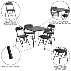 Flash Furniture 5 Piece Folding Card Table And Chair Set -Flash Furniture Shop GUEST 74a053a9 059b 4b60 ac17 7e834d64b65f