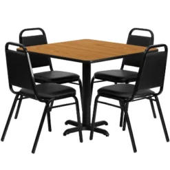 Flash Furniture 36'' Square Laminate Table Set With X-Base And 4 Trapezoidal Back Banquet Chairs -Flash Furniture Shop GUEST 768ff15d a949 45e6 bee7 035b10be4154