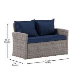 Flash Furniture Aransas Series 4 Piece Patio Set With Back Pillows And Seat Cushions -Flash Furniture Shop GUEST 78719d1e a67e 48f1 a0b8 bc8e6d0d8aa1