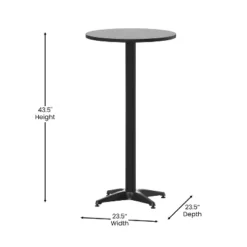 Flash Furniture 23.25" Round Aluminum Indoor-Outdoor Bar Height Table With Flip-Up Table -Flash Furniture Shop GUEST 78c2ca01 73df 4fc2 b1b3 13c7198e894f