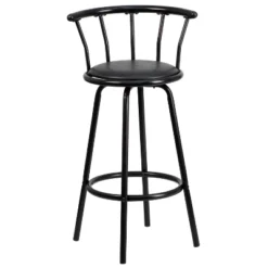Flash Furniture Crown Back Black Metal Barstool With Black Vinyl Swivel Seat -Flash Furniture Shop GUEST 7a895972 dec3 4edb a217 6a232b615798