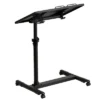 Black Adjustable Height Steel Mobile Computer Desk - Flash Furniture