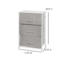 Flash Furniture 3 Drawer Wood Top Cast Iron Frame Vertical Storage Dresser With Easy Pull Fabric Drawers -Flash Furniture Shop GUEST 7da1be50 06d9 4456 851e 8ea5ec255a91