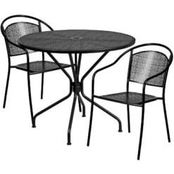 Flash Furniture Oia Commercial Grade 35.25" Round Indoor-Outdoor Steel Patio Table Set With 2 Round Back Chairs 11 Flash Furniture Oia Commercial Grade 35.25" Round Indoor-Outdoor Steel Patio Table Set With 2 Round Back Chairs -Flash Furniture Shop GUEST 7dc644bf 8fed 4940 83be d9e7976895a2