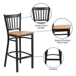 Flash Furniture Black Vertical Back Metal Restaurant Barstool -Flash Furniture Shop GUEST 7ec2ee9e 1c4a 4b8f 8120 e4643ccab2f5