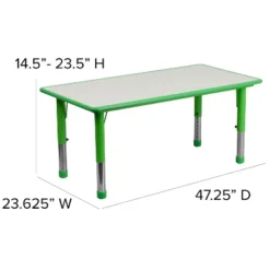 Flash Furniture 23.625"W X 47.25"L Rectangular Plastic Height Adjustable Activity Table Set With 4 Chairs 13 Flash Furniture 23.625"W X 47.25"L Rectangular Plastic Height Adjustable Activity Table Set With 4 Chairs -Flash Furniture Shop GUEST 7f03cee7 01ce 4635 869e 76391fc11395