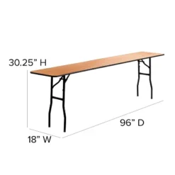 Flash Furniture 8-Foot Rectangular Wood Folding Training / Seminar Table With Smooth Clear Coated Finished Top -Flash Furniture Shop GUEST 7f58236a 863e 4291 88a6 3ca73da44258