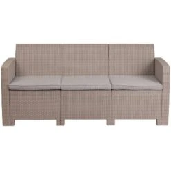 Flash Furniture Faux Rattan Sofa With All-Weather Cushions -Flash Furniture Shop GUEST 7fa16292 8bcd 44a5 95dd 153d06b5ea65