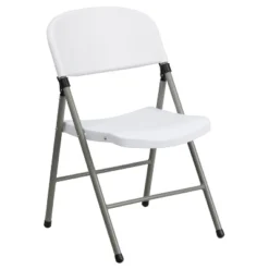 Flash Furniture HERCULES Series White Plastic Folding Chairs | Set Of 2 Lightweight Folding Chairs With Gray Frame -Flash Furniture Shop GUEST 806d7c5a 1b8b 419a 8bf5 91abe3351d86