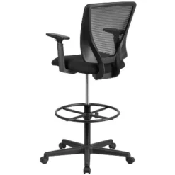 Flash Furniture Ergonomic Mid-Back Mesh Drafting Chair With Black Fabric Seat, Adjustable Foot Ring And Adjustable Arms 14 Flash Furniture Ergonomic Mid-Back Mesh Drafting Chair With Black Fabric Seat, Adjustable Foot Ring And Adjustable Arms -Flash Furniture Shop GUEST 80b10dea c3ab 46f3 86cf 0457cf97b5cb