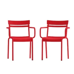 Flash Furniture Nash Commercial Grade Steel Indoor-Outdoor Stackable Chair With 2 Slats And Arms, Set Of 2 -Flash Furniture Shop GUEST 8110aaa7 97cb 4ade 8936 f37f2a9b9c0b