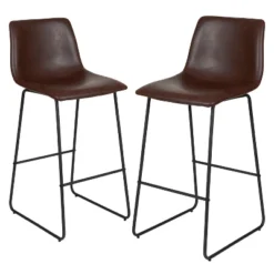 Flash Furniture 30 Inch Commercial Grade LeatherSoft Bar Height Barstools, Set Of 2 -Flash Furniture Shop GUEST 81e54c58 3a7e 4c37 aa2f d2105321356f