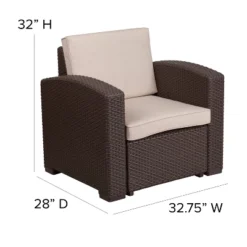 Flash Furniture Chocolate Brown Faux Rattan Chair With All-Weather Beige Cushion 11 Flash Furniture Chocolate Brown Faux Rattan Chair With All-Weather Beige Cushion -Flash Furniture Shop GUEST 821c5ae8 9421 435e ac6f 00ab19f2501e