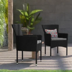 Flash Furniture Maxim Modern Wicker Patio Armchairs For Deck Or Backyard, Fade And Weather-Resistant Frames And Cushions -Flash Furniture Shop GUEST 822c6f40 2147 43d8 ac38 2b30b91138e1