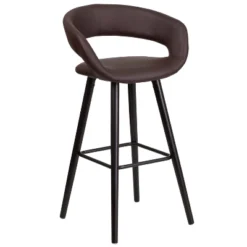 Flash Furniture Brynn Series 29'' High Contemporary Vinyl Rounded Back Barstool With Cappuccino Wood Frame -Flash Furniture Shop GUEST 83a9cf4d a8d9 4acf 9e41 05af442c7e68