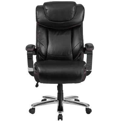 Flash Furniture HERCULES Series Big & Tall 500 Lb. Rated Black LeatherSoft Executive Swivel Ergonomic Office Chair With Adjustable Headrest 8 Flash Furniture HERCULES Series Big & Tall 500 Lb. Rated Black LeatherSoft Executive Swivel Ergonomic Office Chair With Adjustable Headrest - Image 8