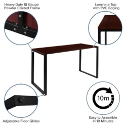 Flash Furniture Modern Commercial Grade Desk Industrial Style Computer Desk Sturdy Home Office Desk - 55" Length -Flash Furniture Shop GUEST 84b9369b ebdb 4412 a389 4f6e54783593